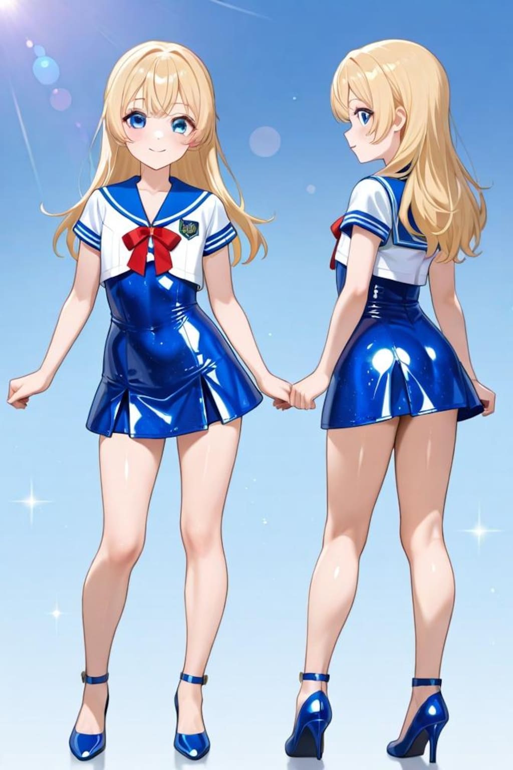 2面図　オリキャラ　セーラー服