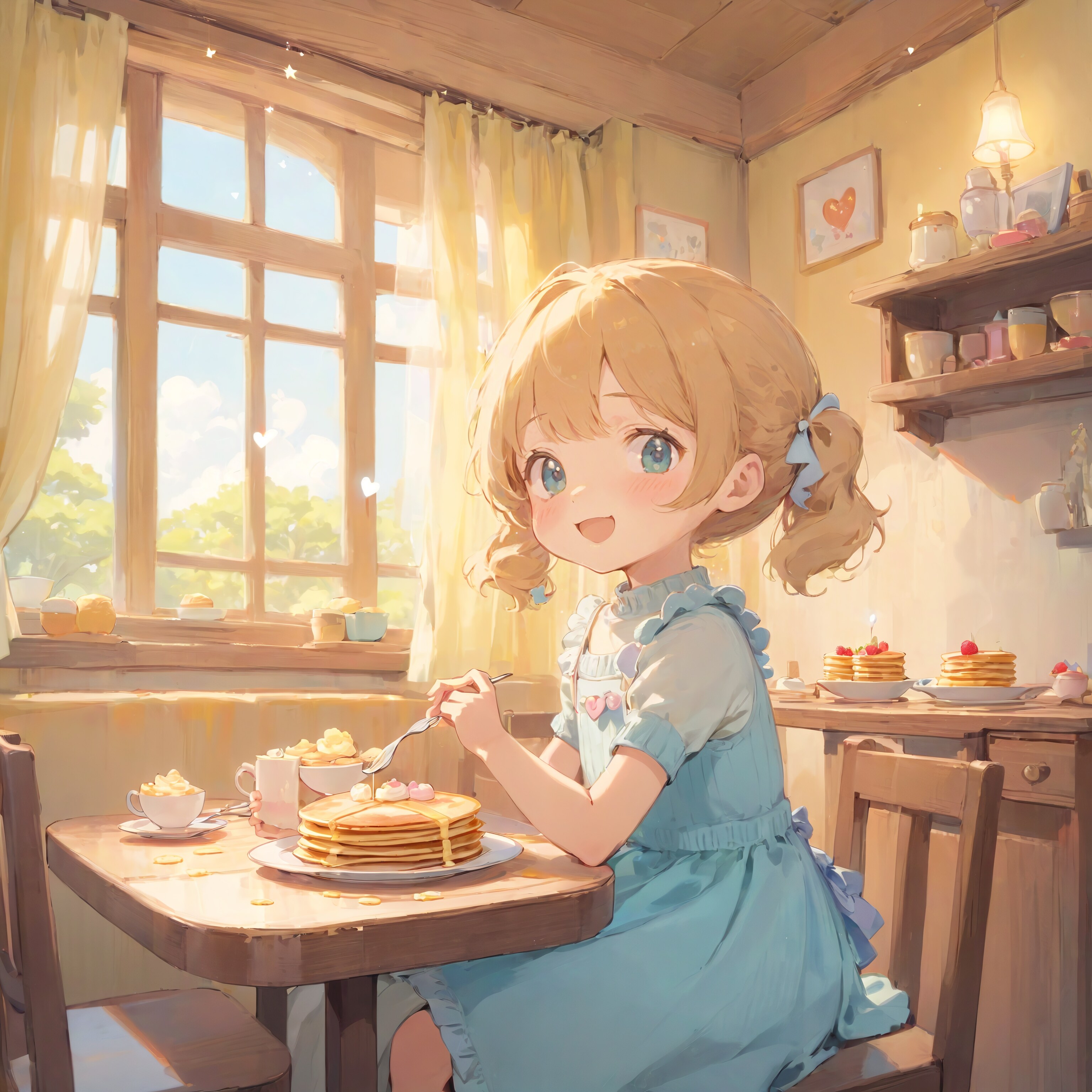 朝ご飯は〜パンケーキ！