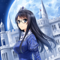 intricate white castle, intricate dress, high quality detailed night sky moon 3枚目