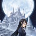 intricate white castle, intricate dress, high quality detailed night sky moon 6枚目