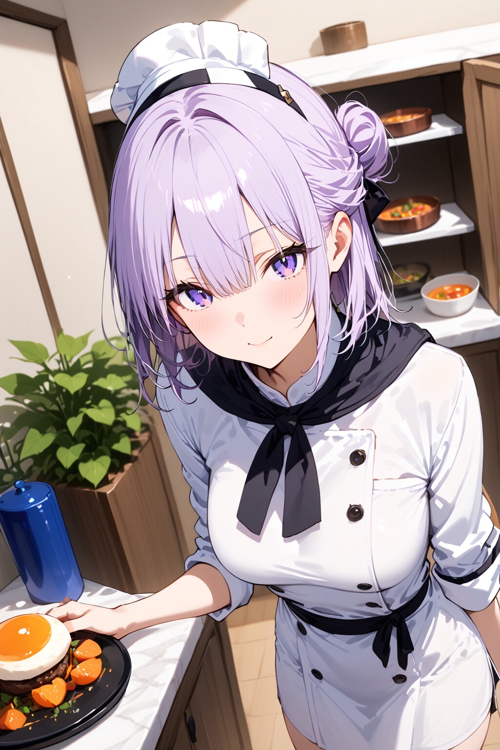 (872HQ)銀髪ちゃん料理人