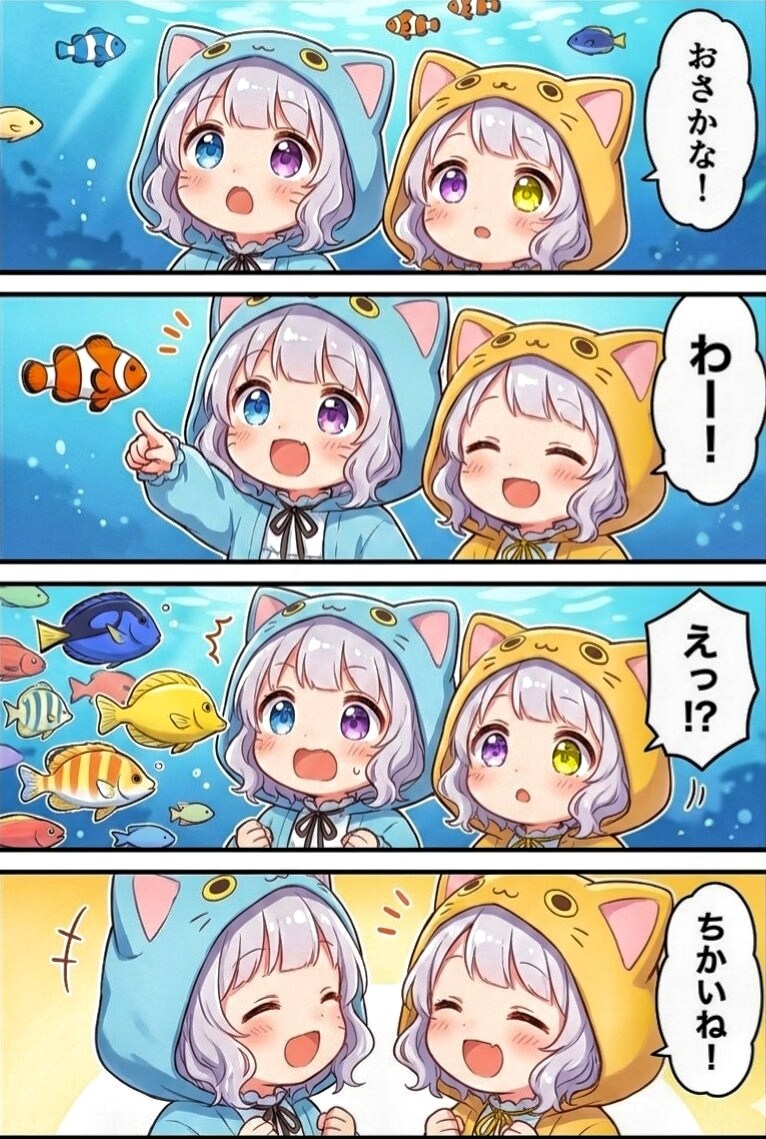 流行り？四コマ漫画風
