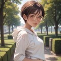 公園の眼鏡少女 6枚目