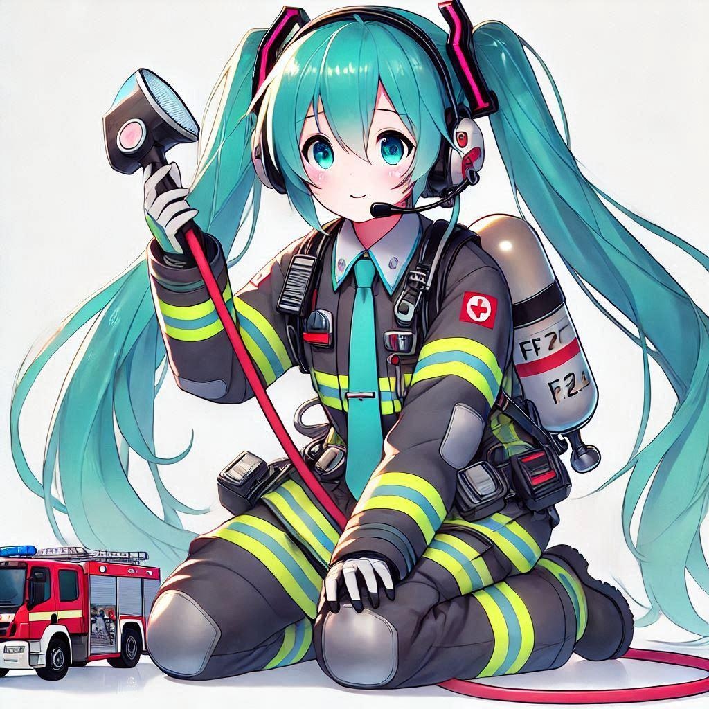 初音ミクと消防士