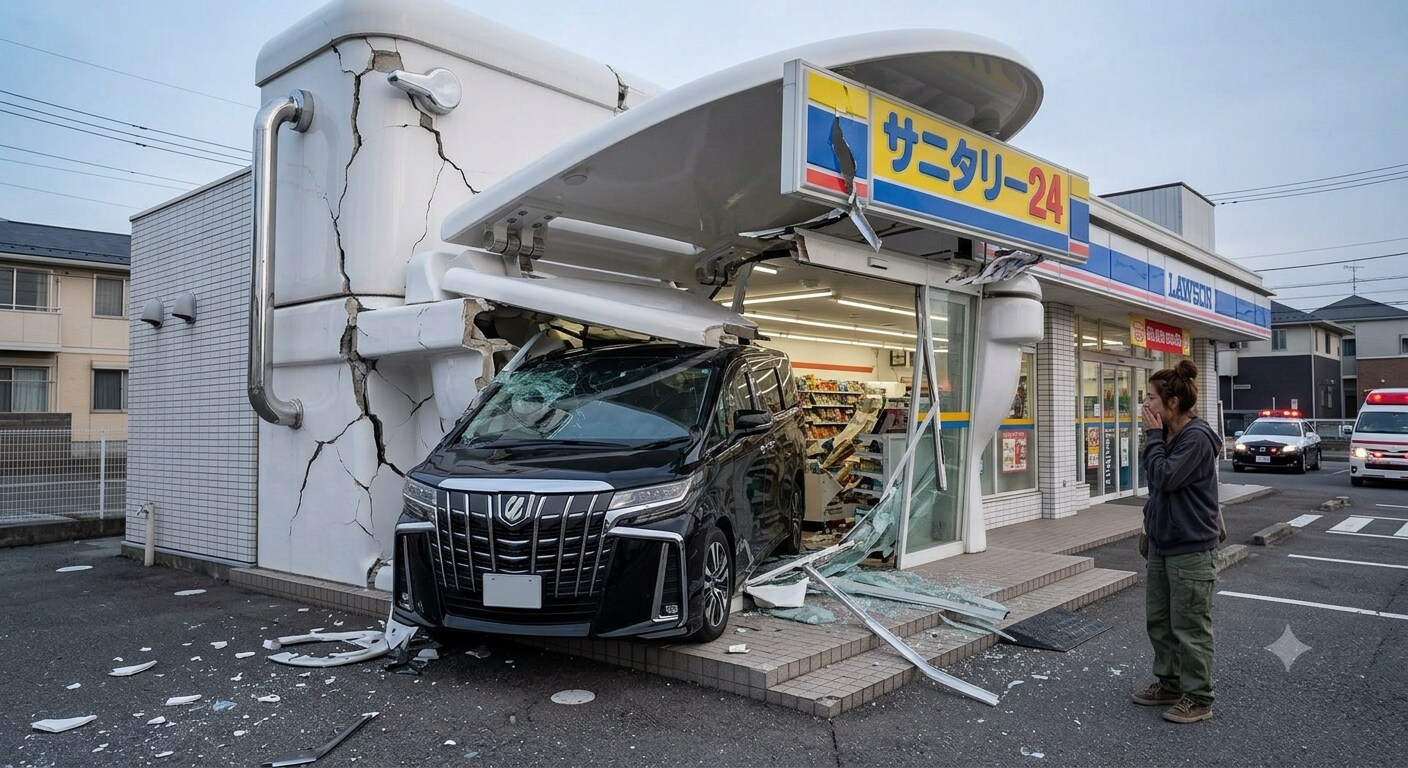 便器型コンビニを破壊する残クレアルファード