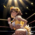 格闘四季(夏)　ひまわりモチーフの女子プロレスラー 8枚目
