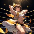 格闘四季(夏)　ひまわりモチーフの女子プロレスラー 3枚目