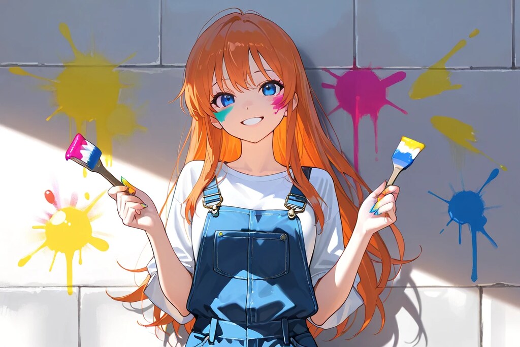 ペンキアートの姉さん