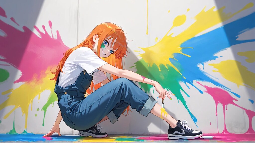 ペンキアートの姉さん