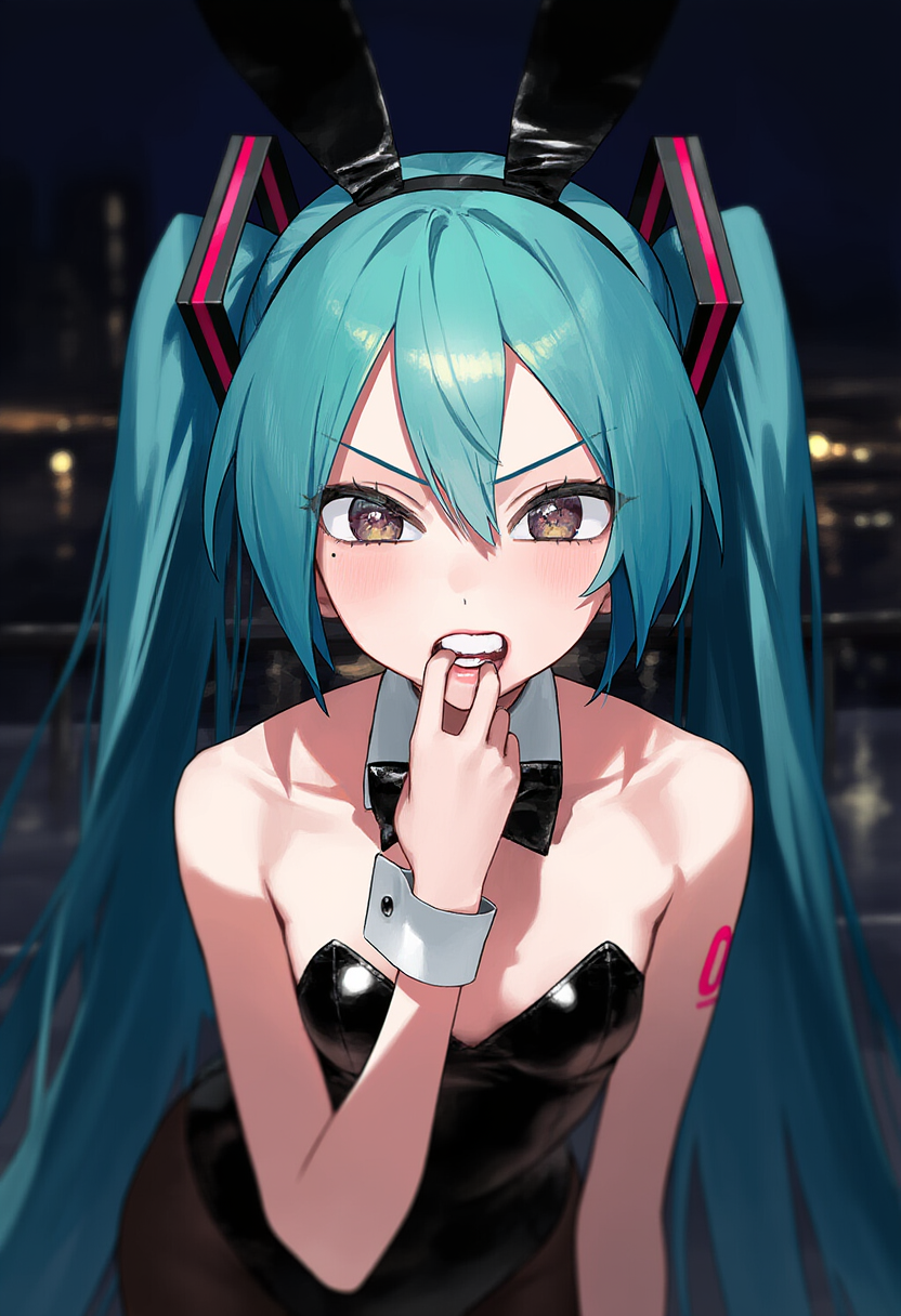 初音ミク路地裏バニー