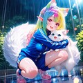 10枚）雨の日と子猫ちゃん 3枚目