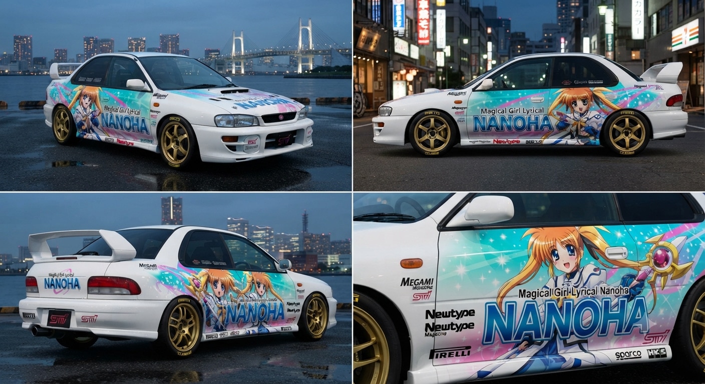魔法少女リリカルなのは痛車インプレッサセダン | の人気AIイラスト・グラビア