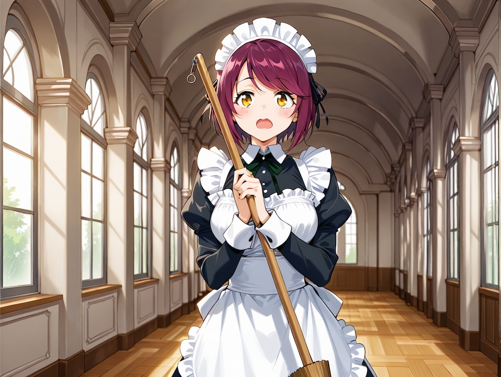 おはようございます（挨拶メイドの芽衣ちゃん）