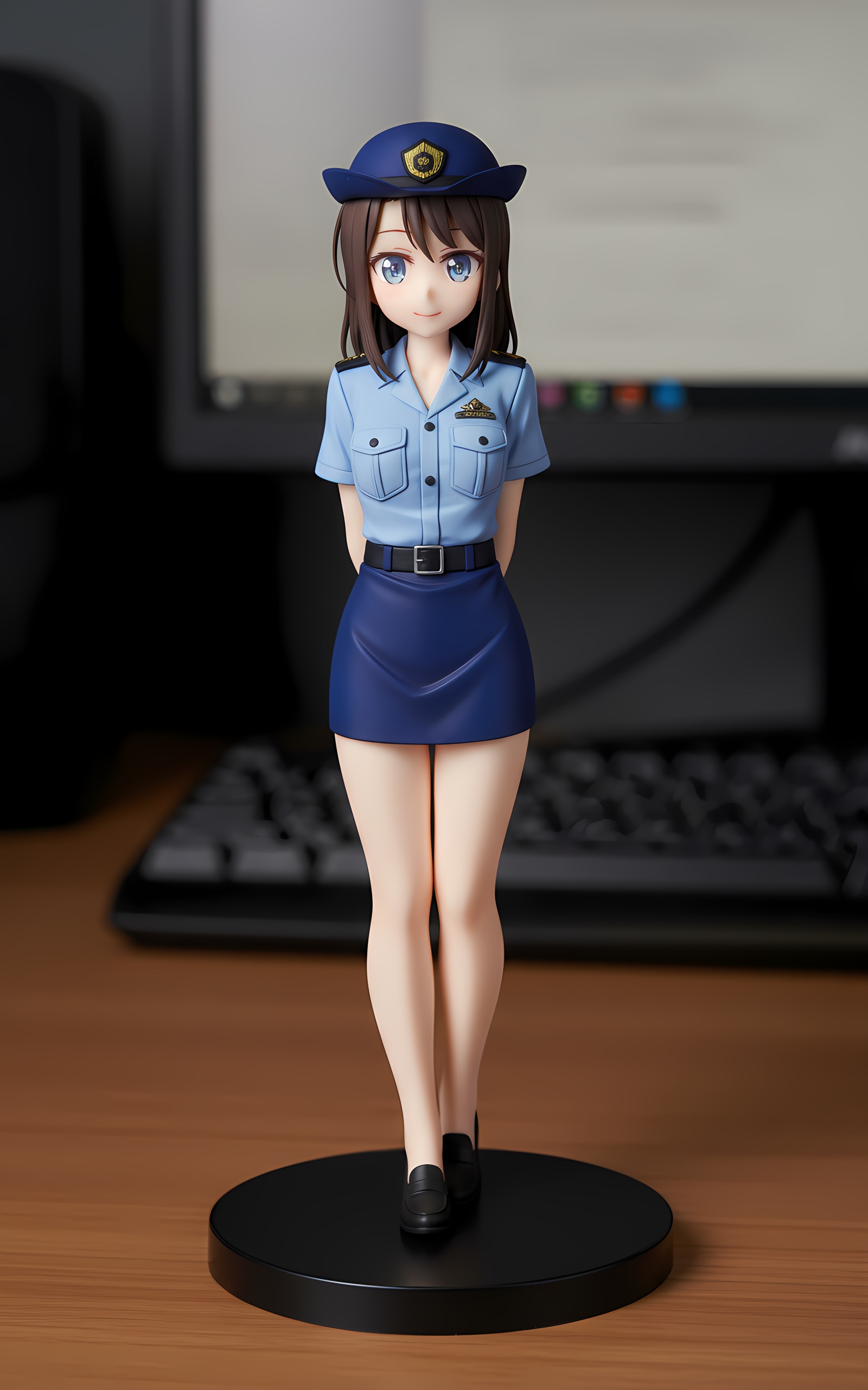 奥沢美咲 婦警 フィギュア風 | の人気AIイラスト・グラビア