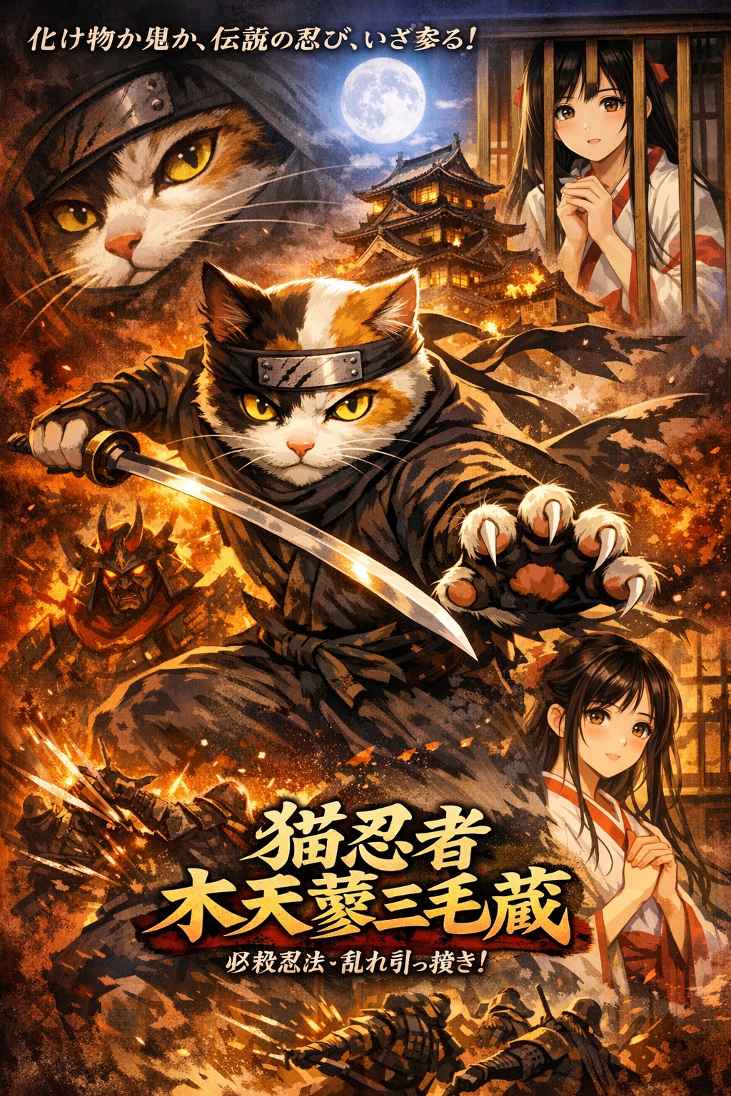 猫忍者 木天蓼三毛蔵 | の人気AIイラスト・グラビア