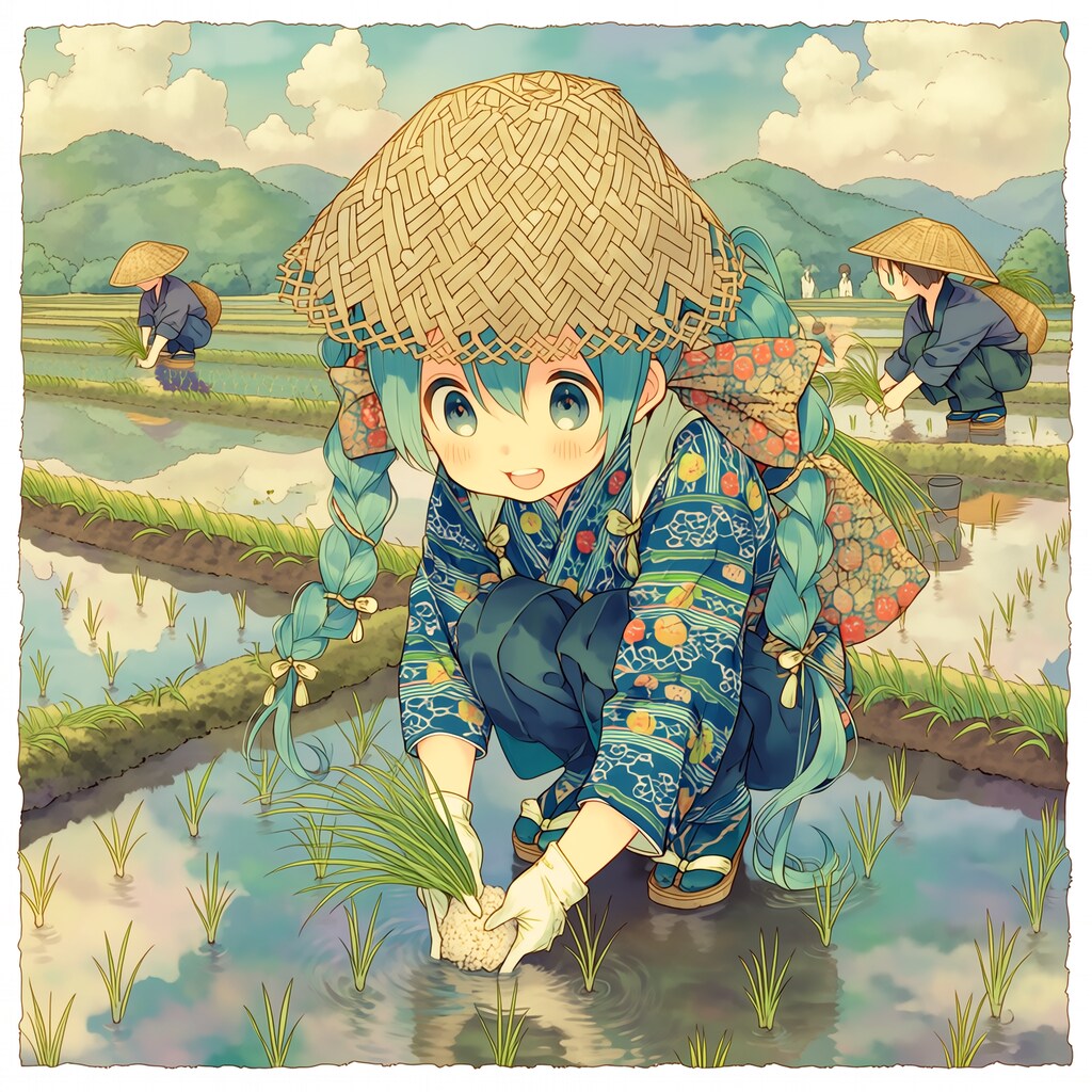田植え | の人気AIイラスト・グラビア