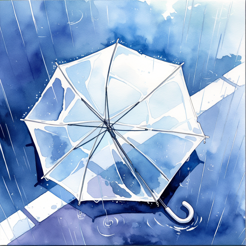 壊れて放置されたビニール傘