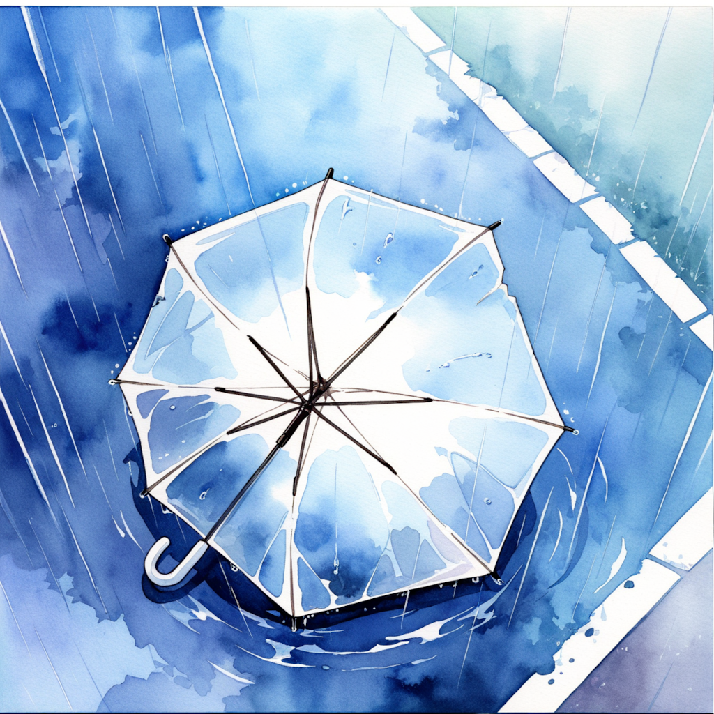 壊れて放置されたビニール傘