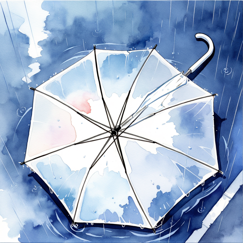 壊れて放置されたビニール傘