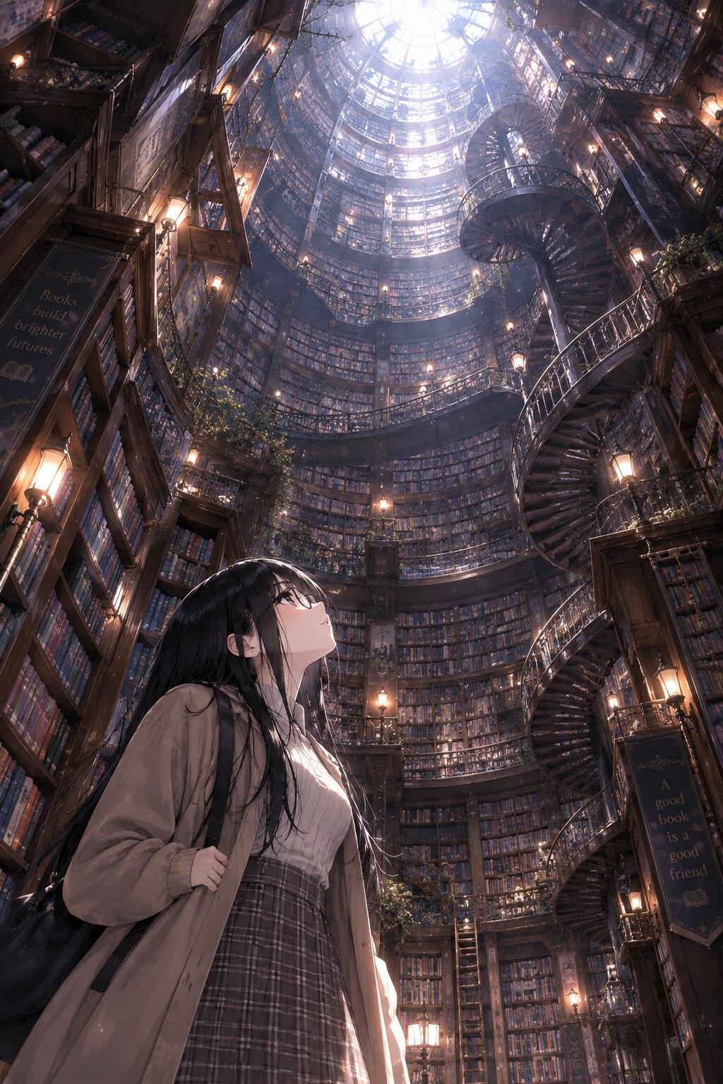 【ナオ】本の塔 | の人気AIイラスト・グラビア