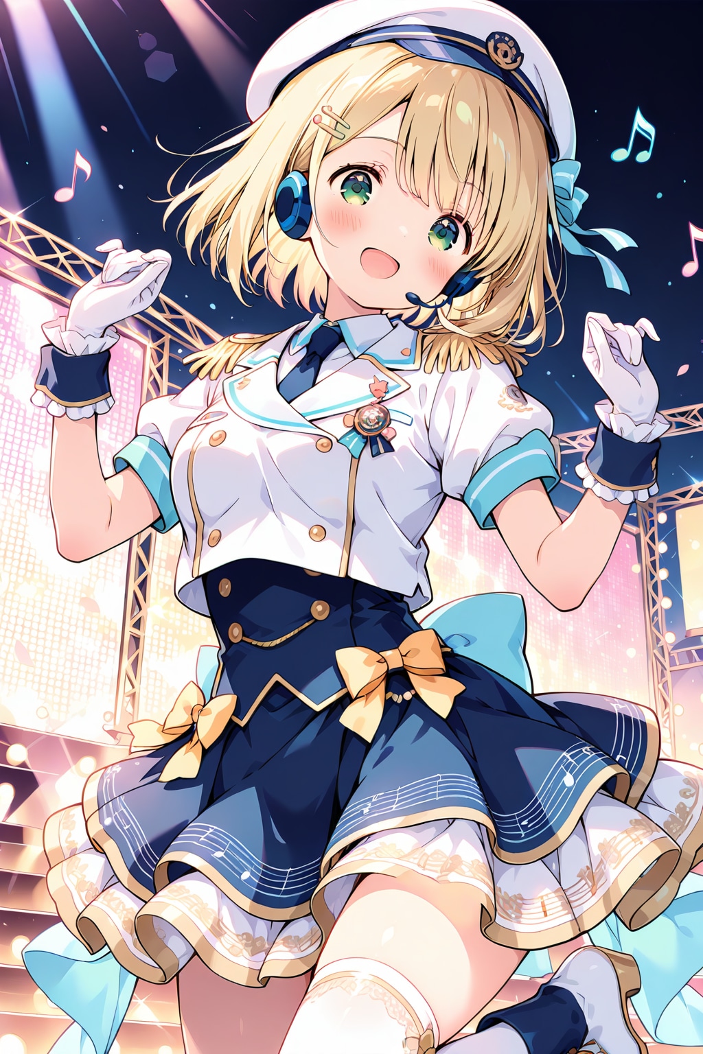 ミリタリー風アイドルコスのボブカットさん