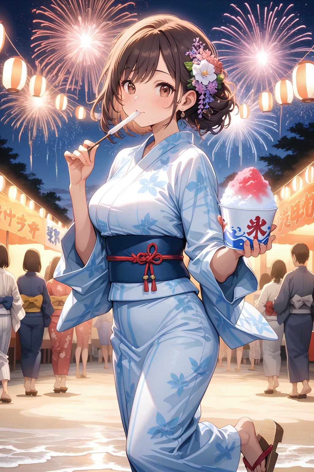 LARIMAR夏祭りだ、かき氷