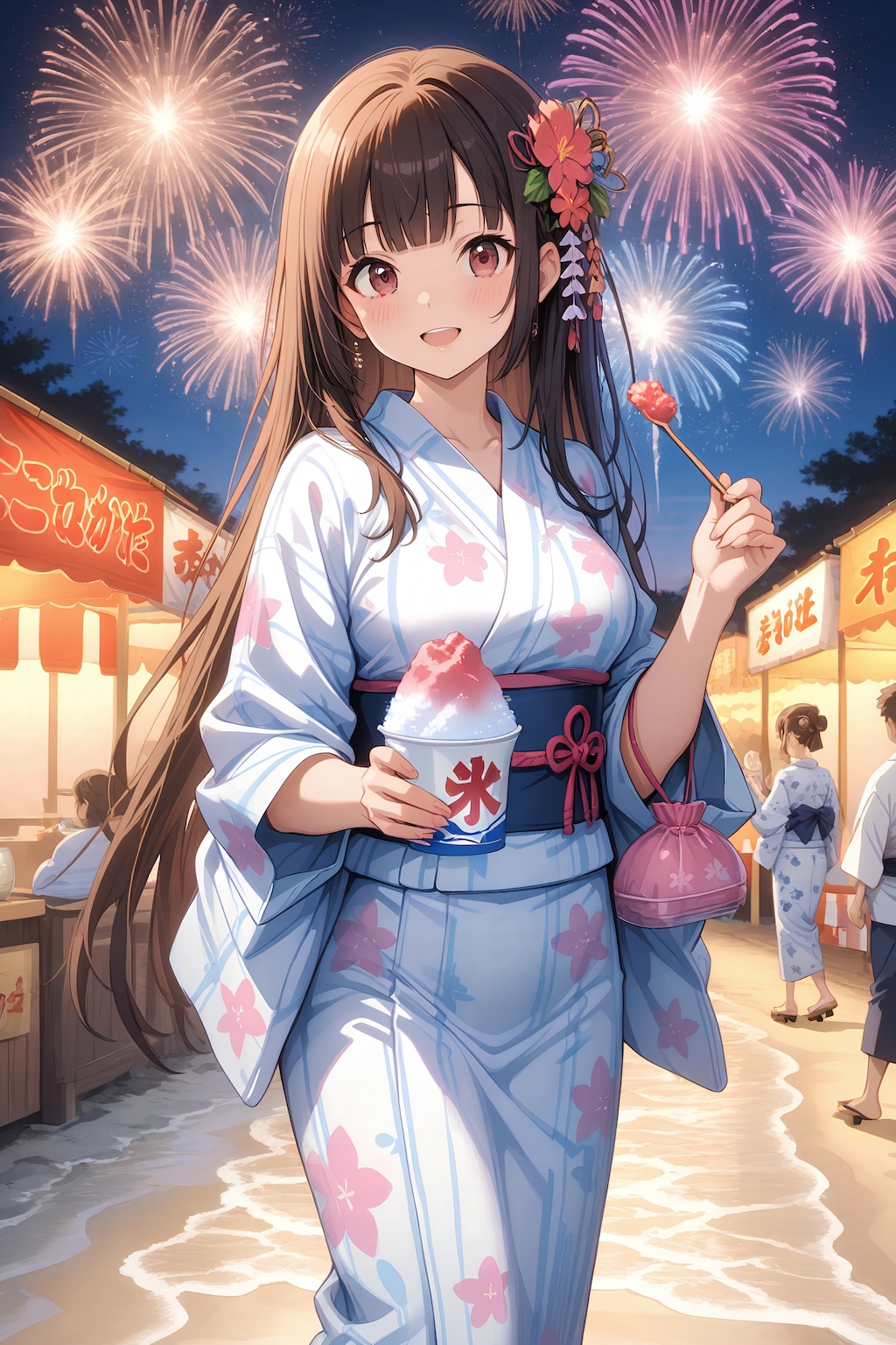 LARIMAR夏祭りだ、かき氷