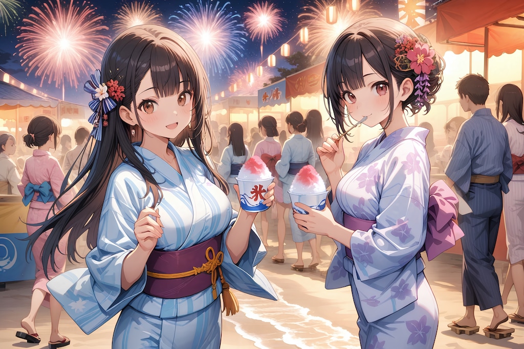 LARIMAR夏祭りだ、かき氷