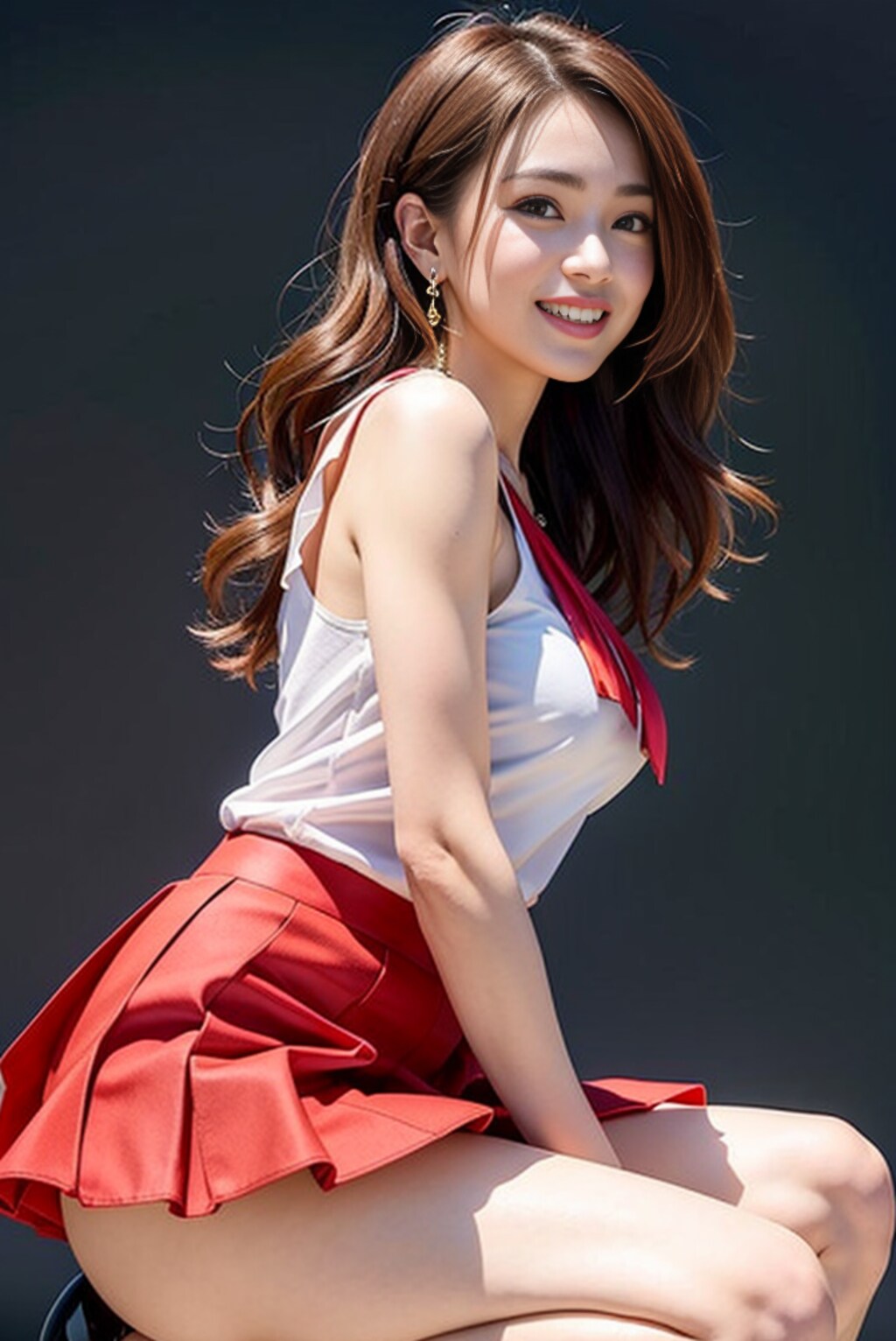 ハイヒールしゃがみ女子