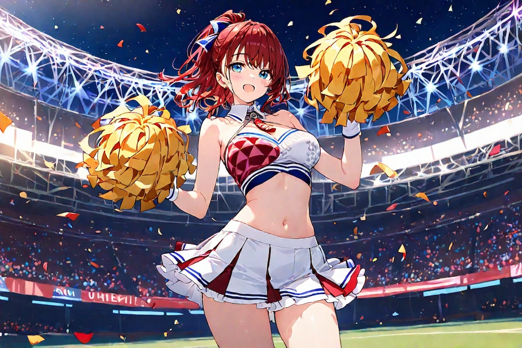 チアガール。今日も応援です。