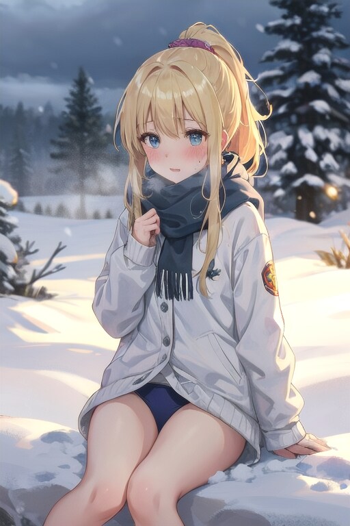 冬の空気を感じてもらう為に、、、 | の人気AIイラスト・グラビア