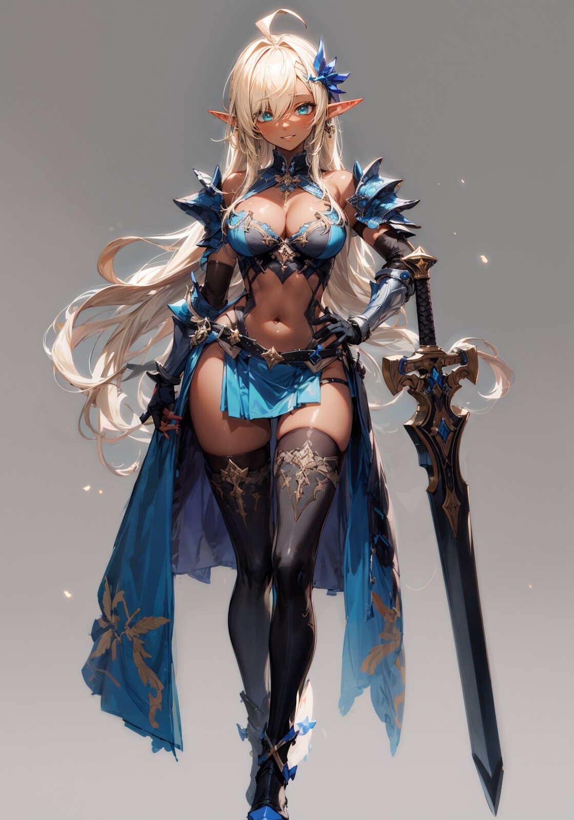 「ダークエルフの戦士」コンセプトアート