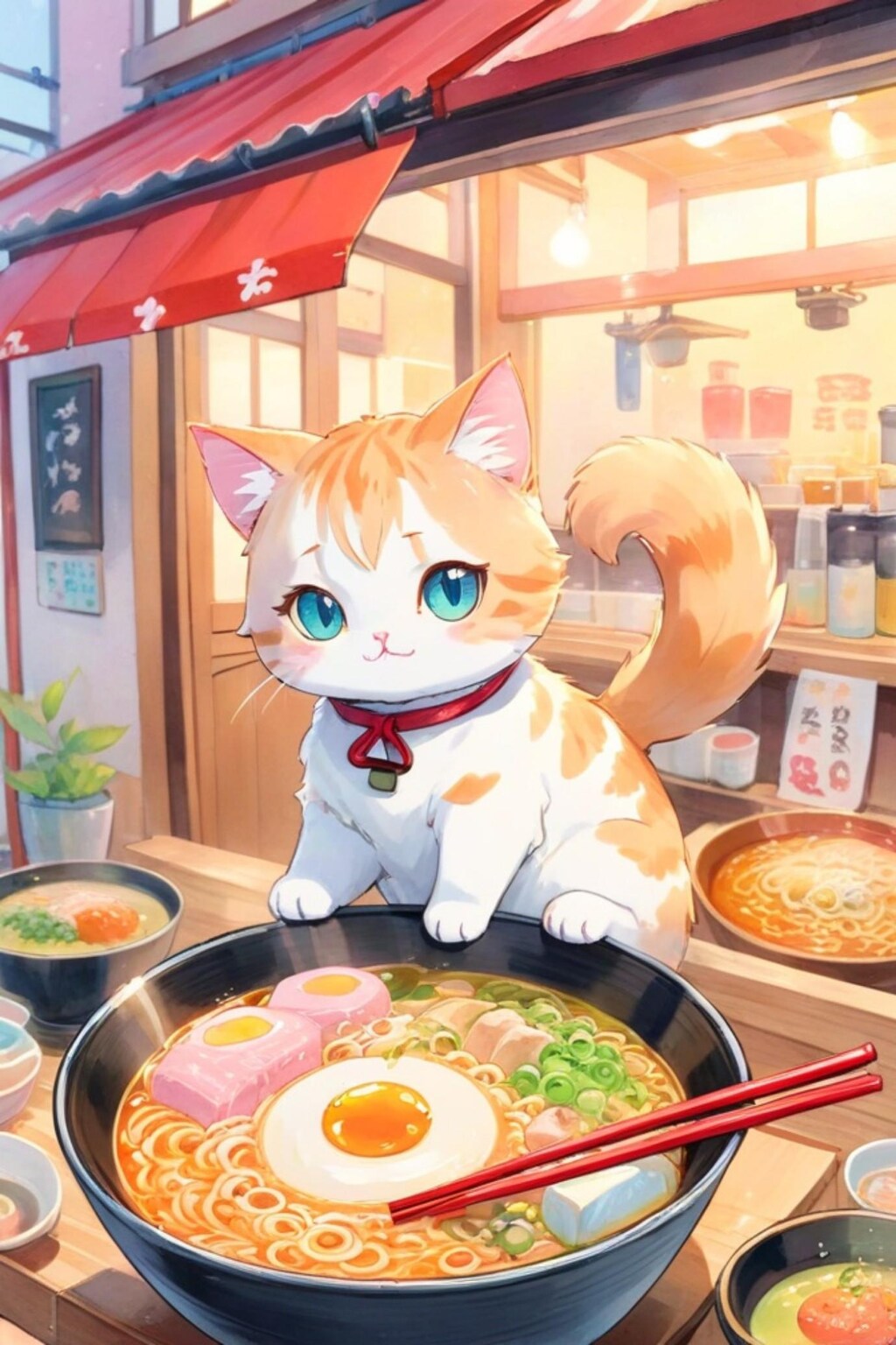 猫とラーメン屋