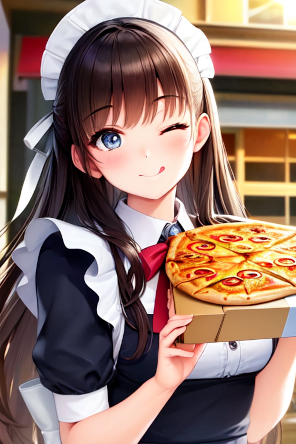 ピザ焼き過ぎメイドさん