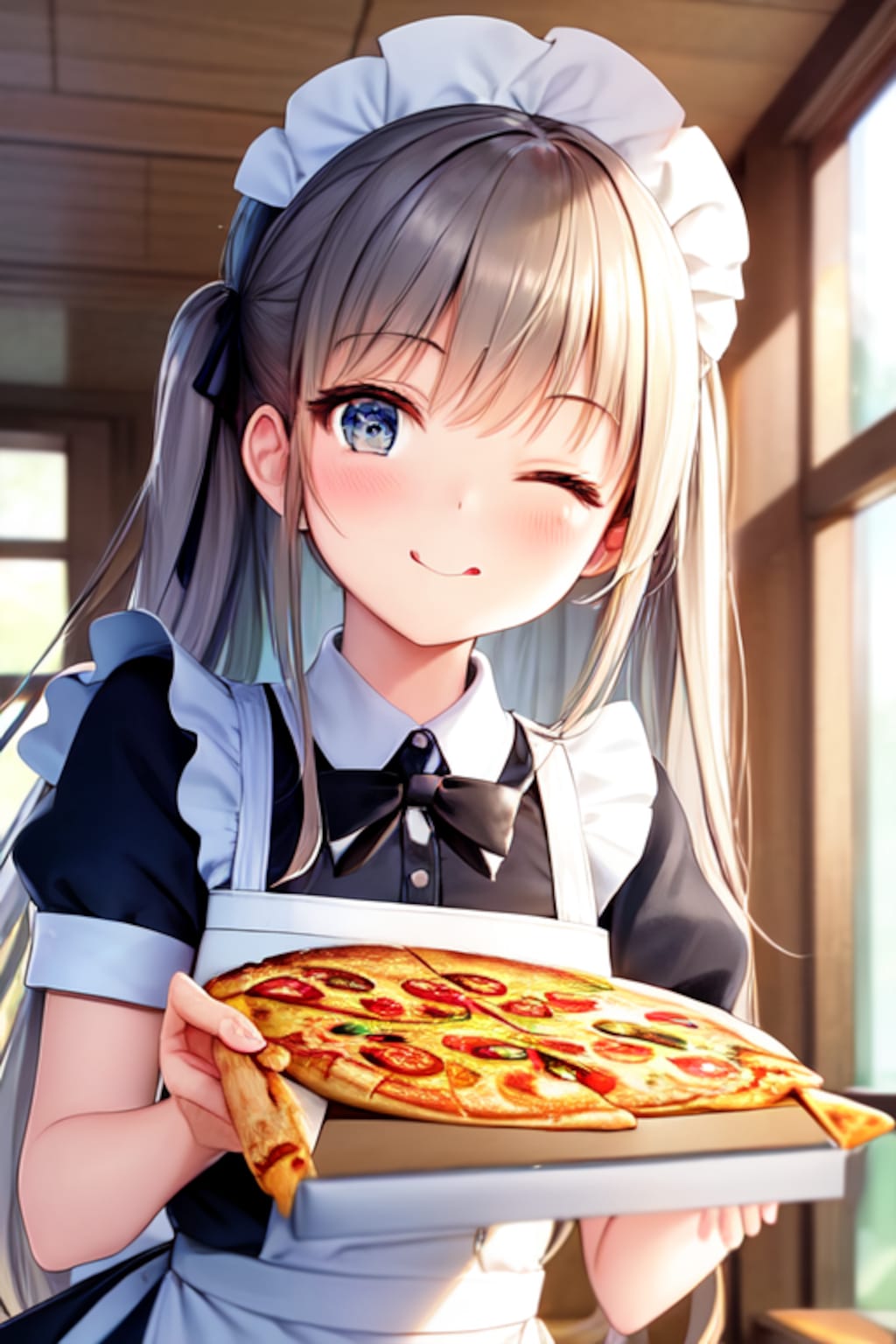 ピザ焼き過ぎメイドさん
