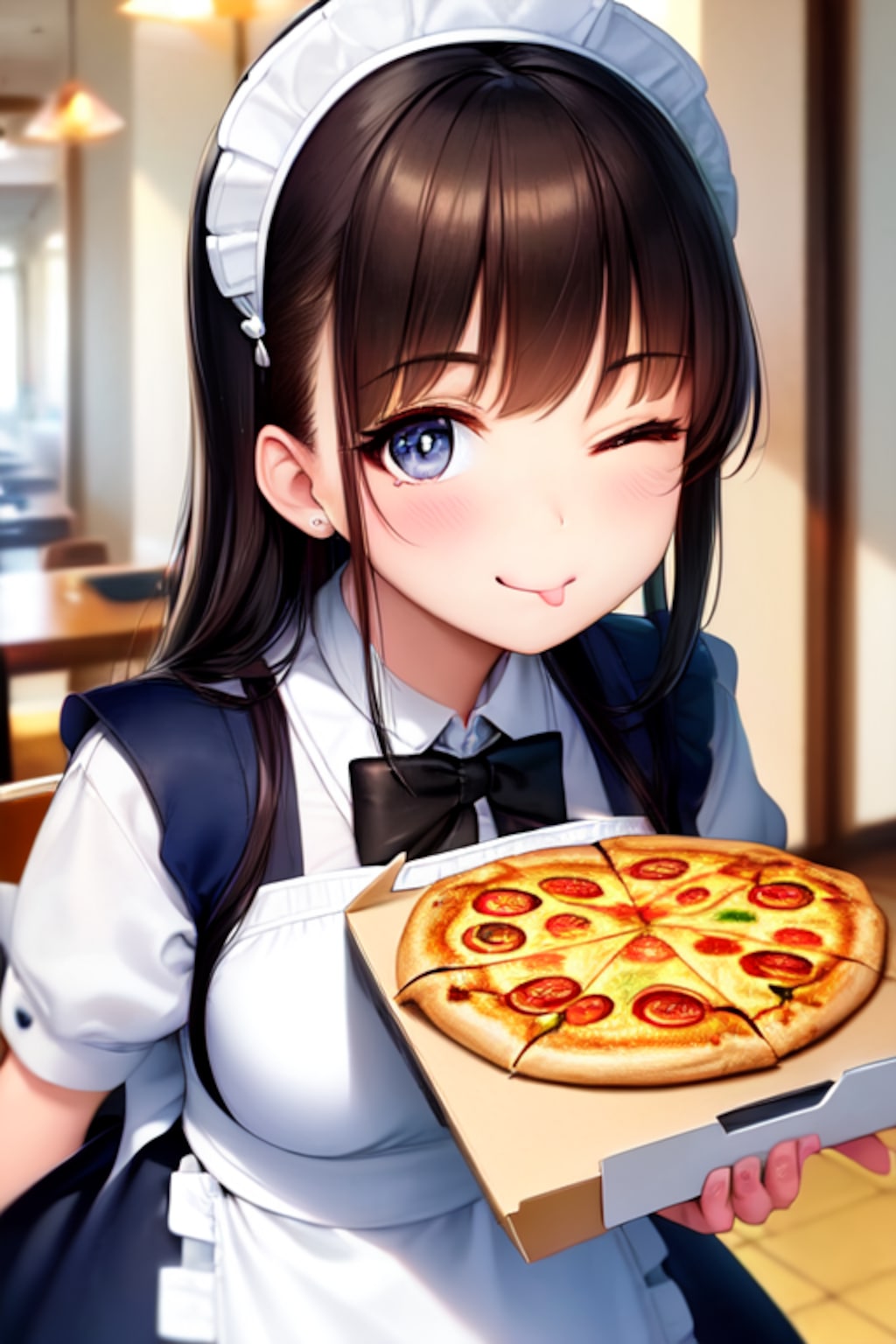 ピザ焼き過ぎメイドさん