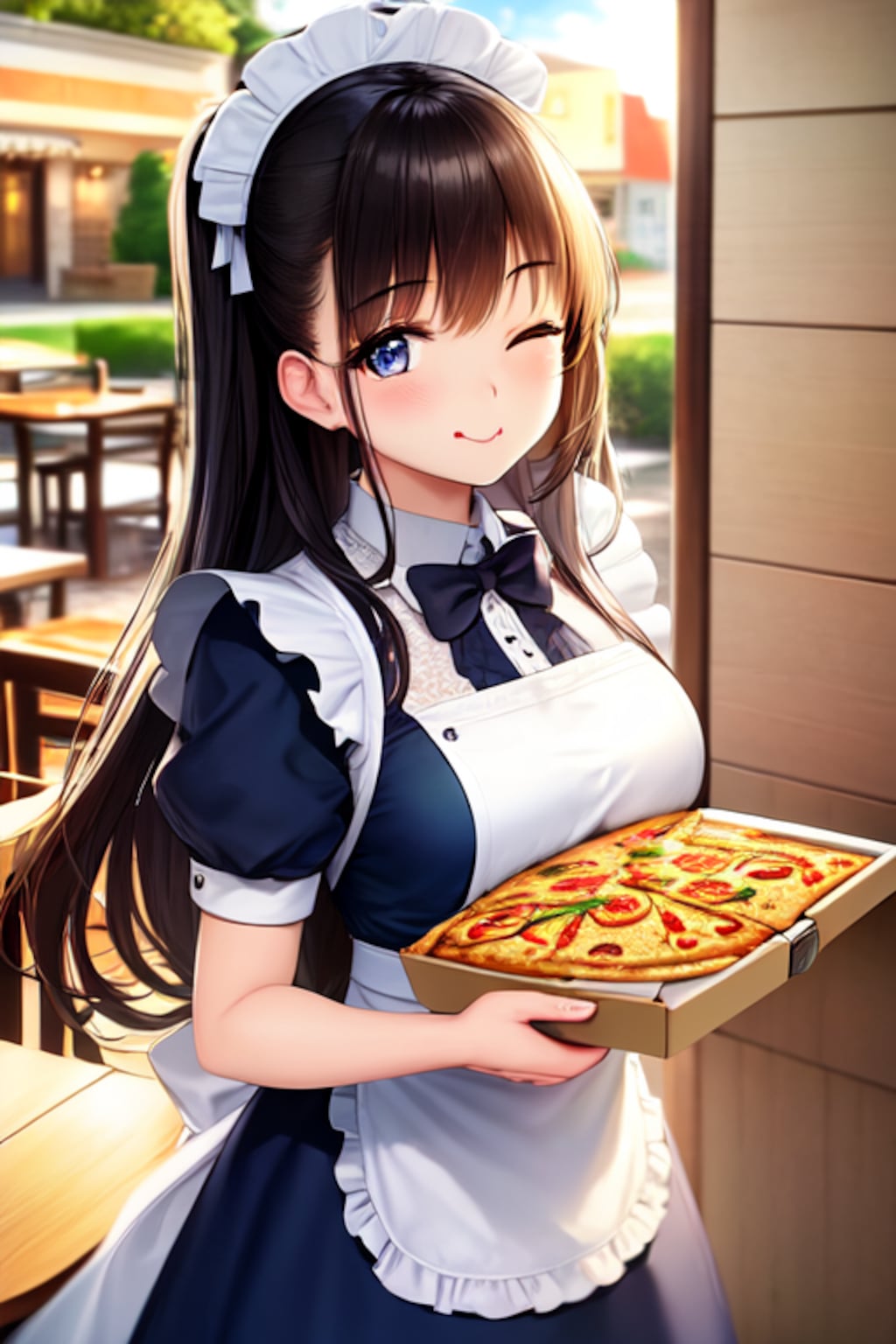 ピザ焼き過ぎメイドさん