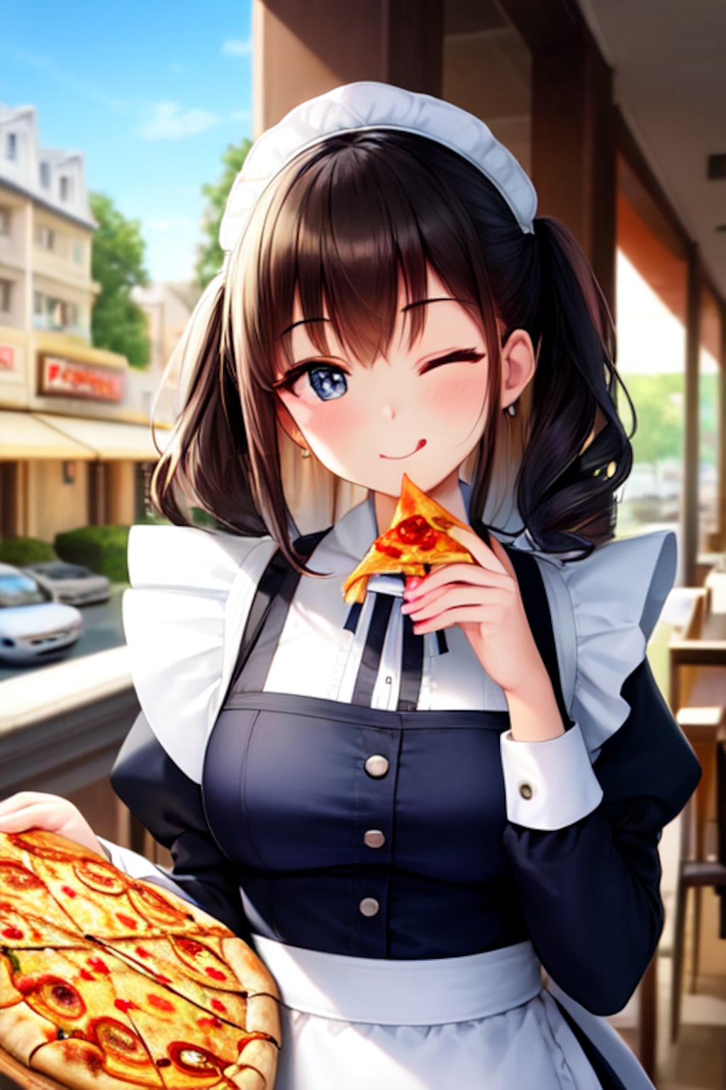 ピザ焼き過ぎメイドさん