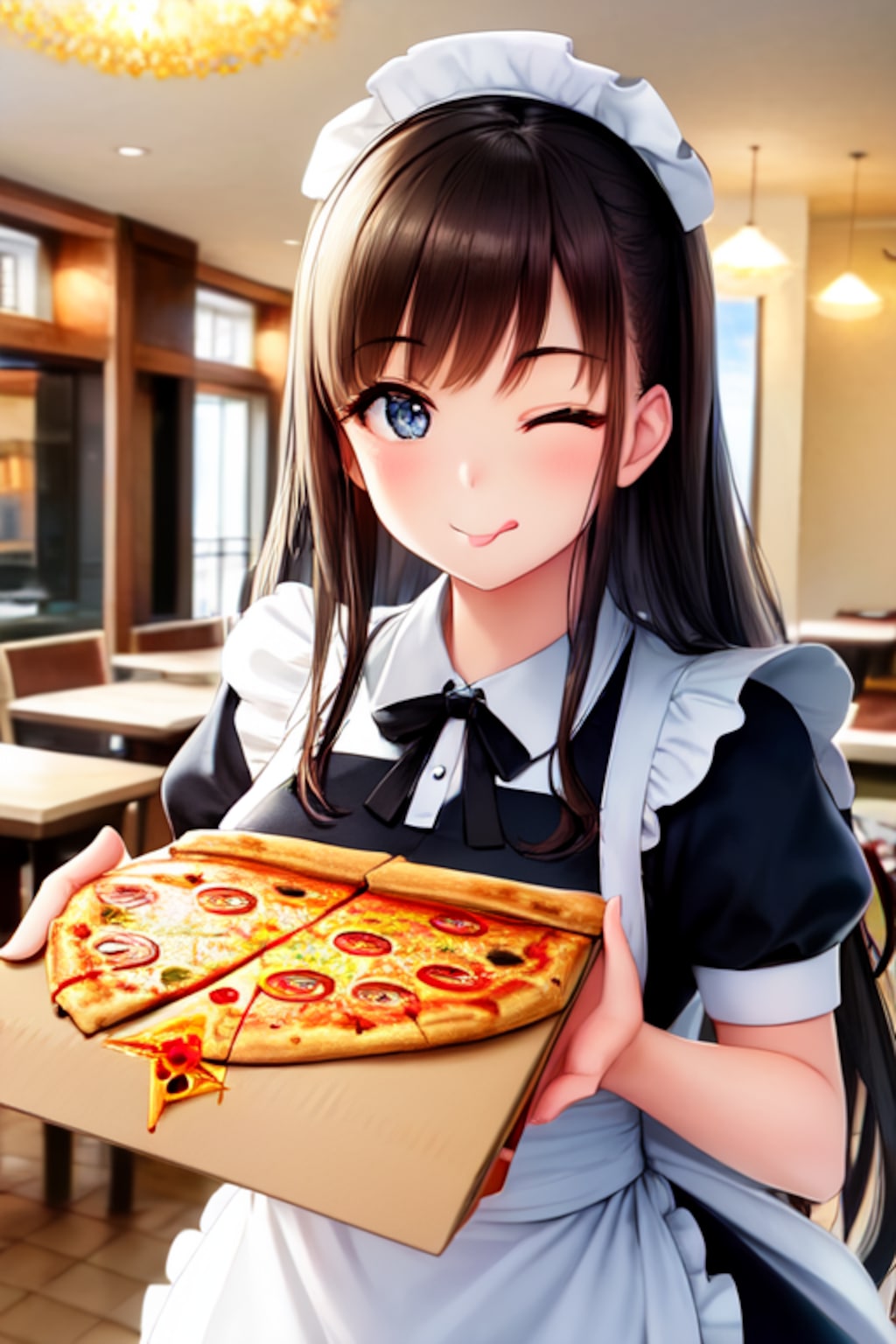 ピザ焼き過ぎメイドさん