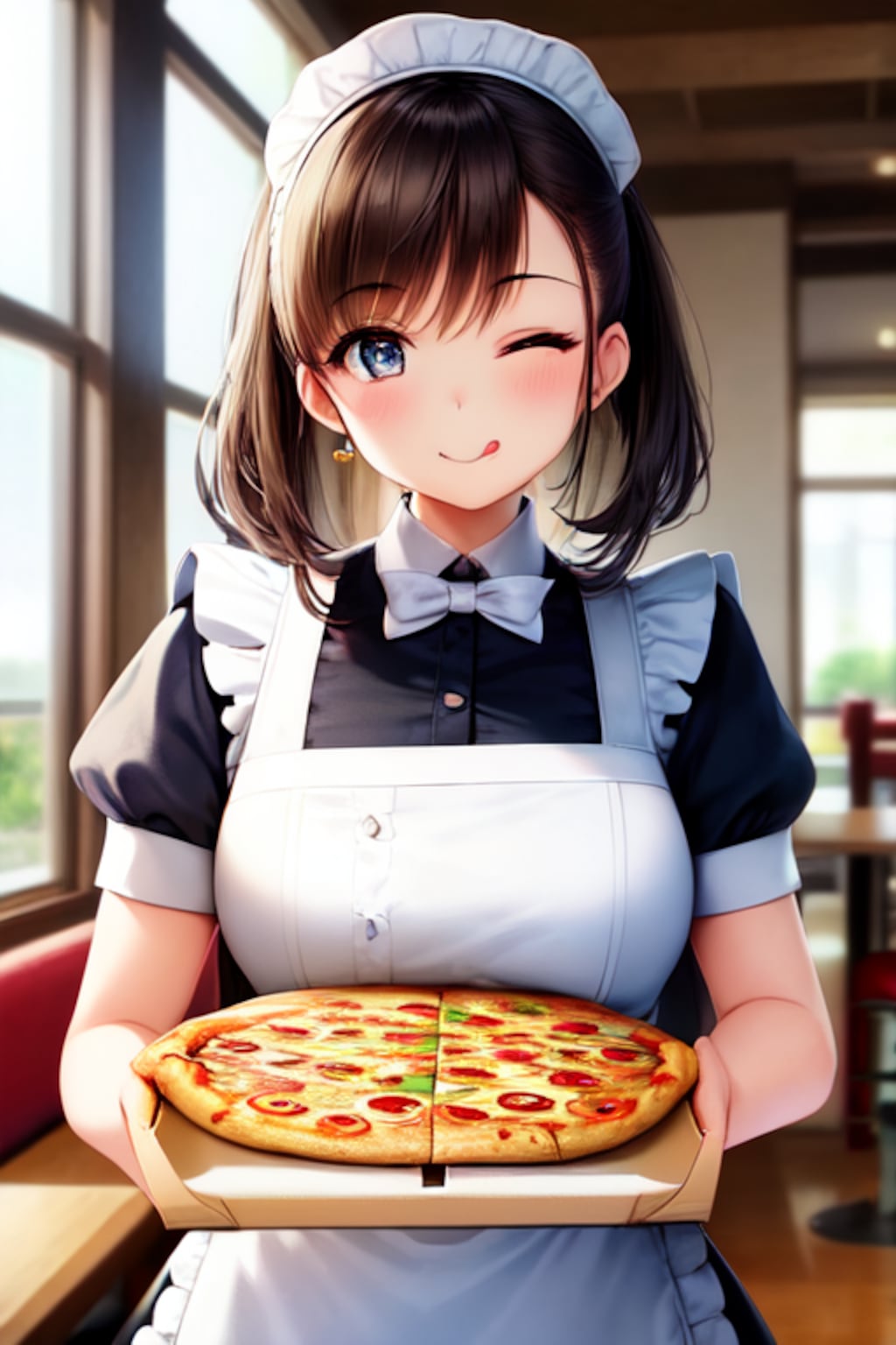 ピザ焼き過ぎメイドさん