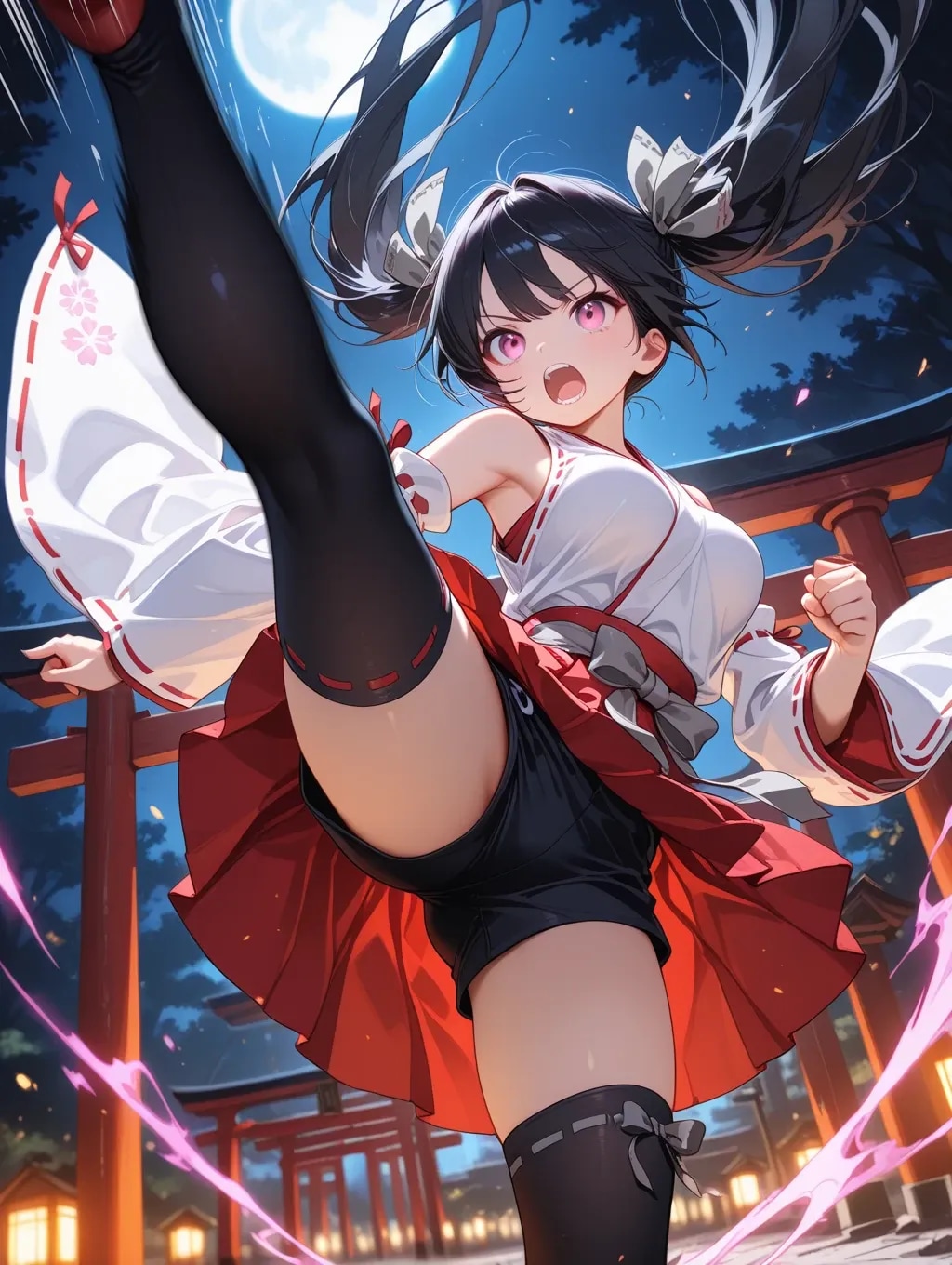 戦う巫女さん