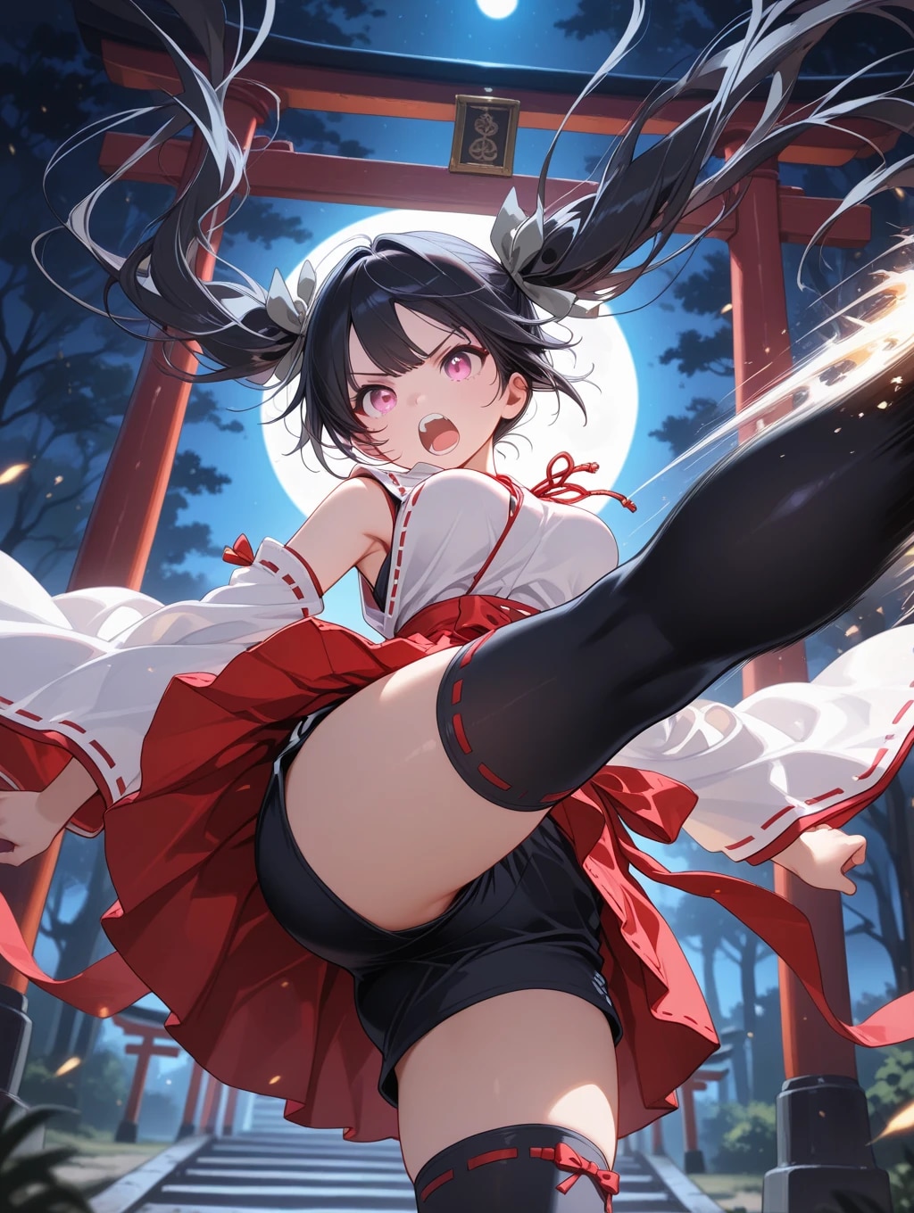 戦う巫女さん