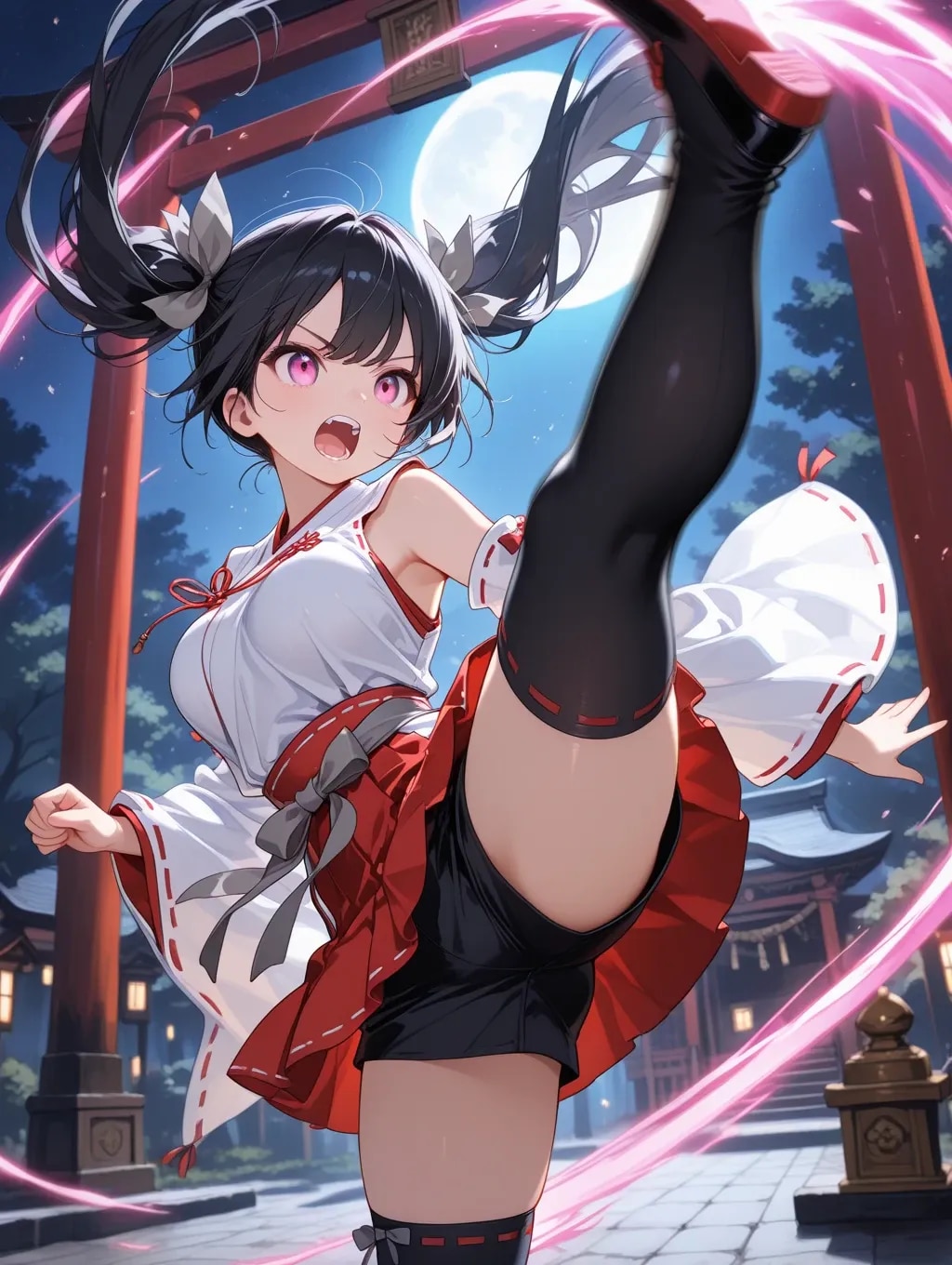 戦う巫女さん