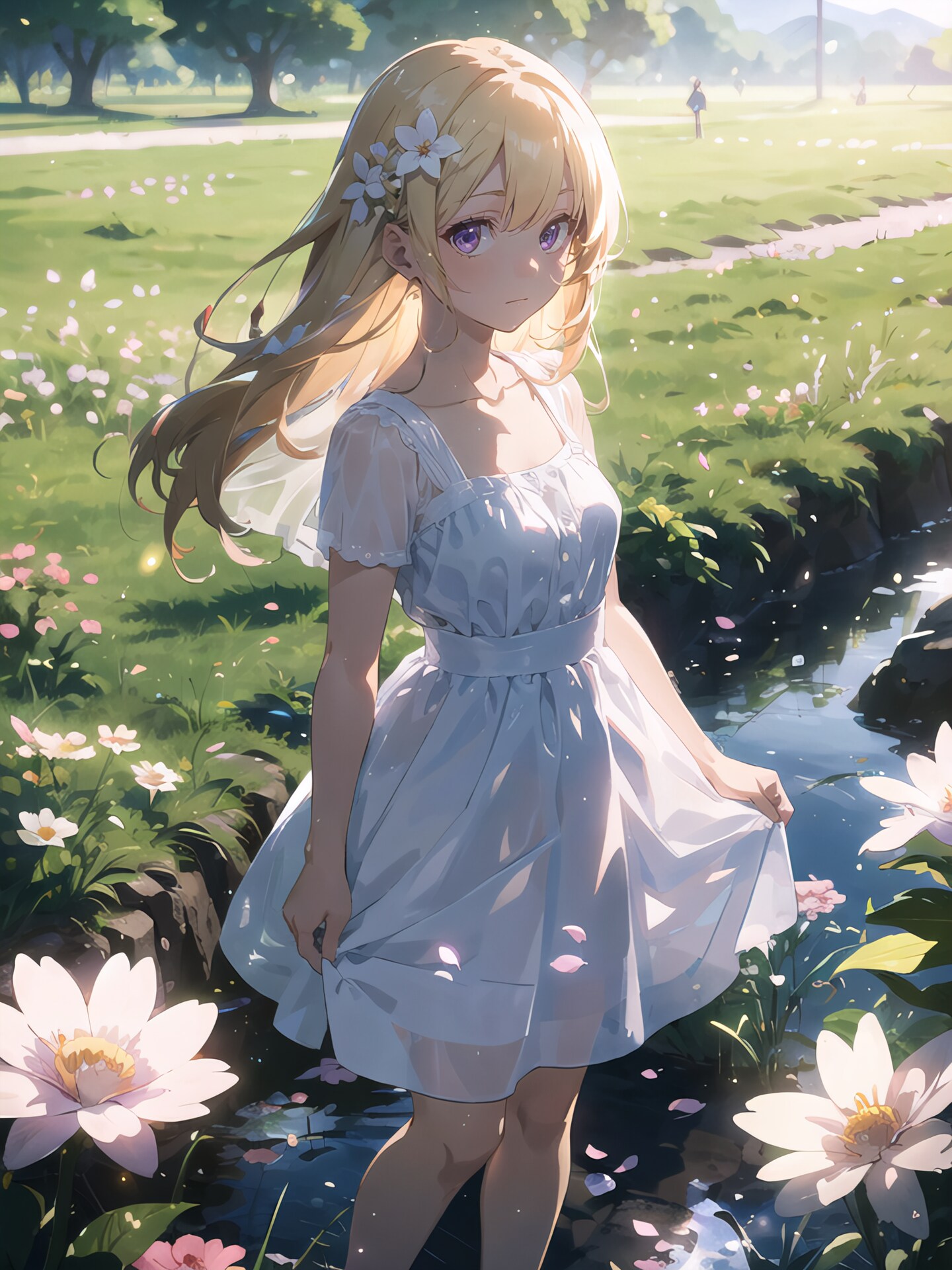 花の川べり | の人気AIイラスト・グラビア