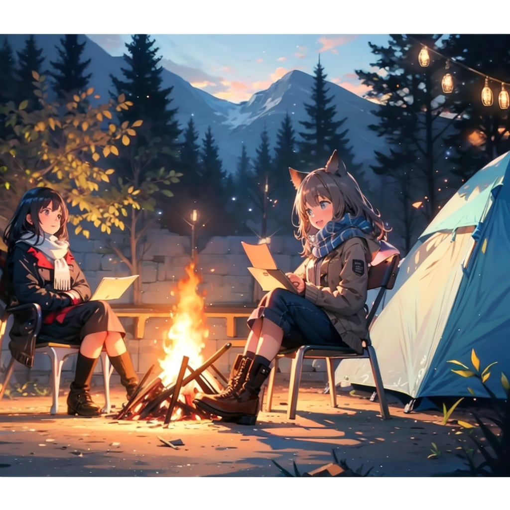 二人でキャンプ