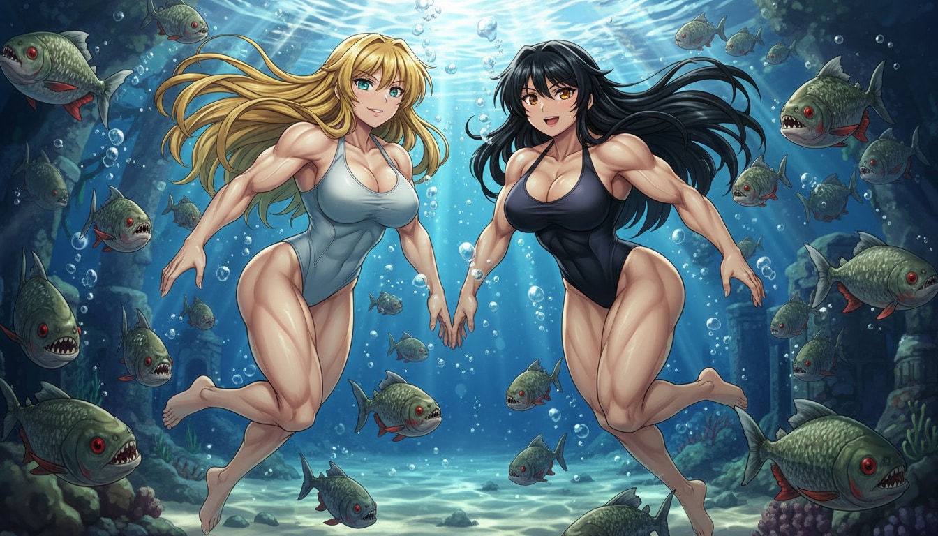 ピラニアと泳いでみた。