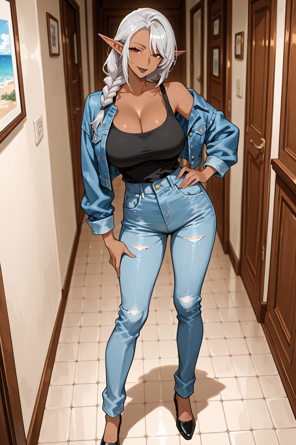 うちの子イメチェン　ダークエルフさん