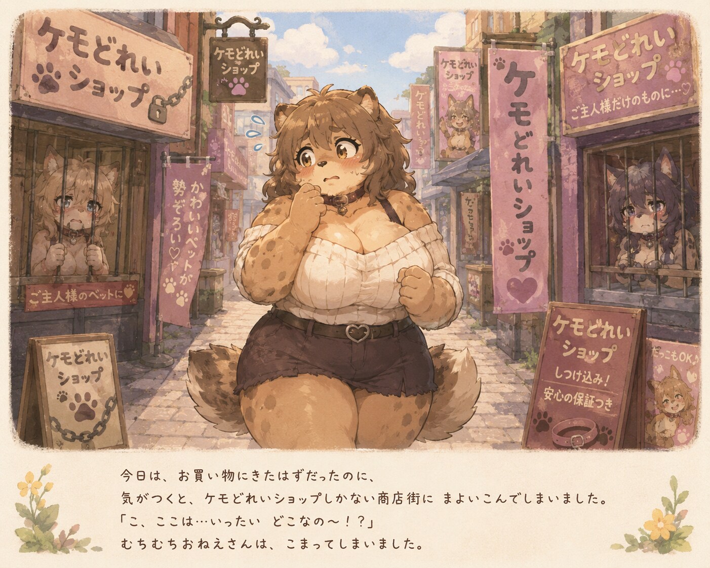ようこそケモどれい商店街へ