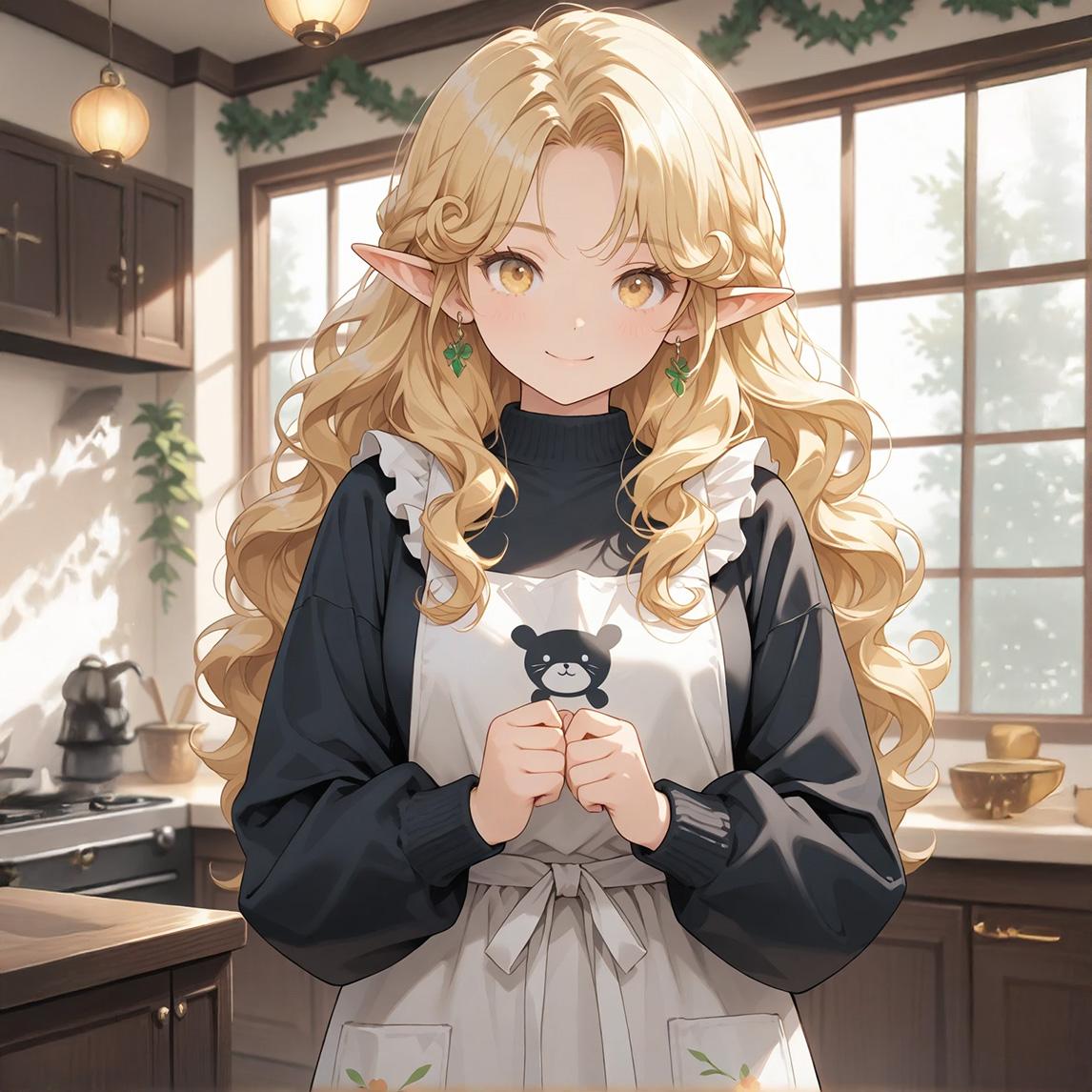 クマさんエプロン | の人気AIイラスト・グラビア