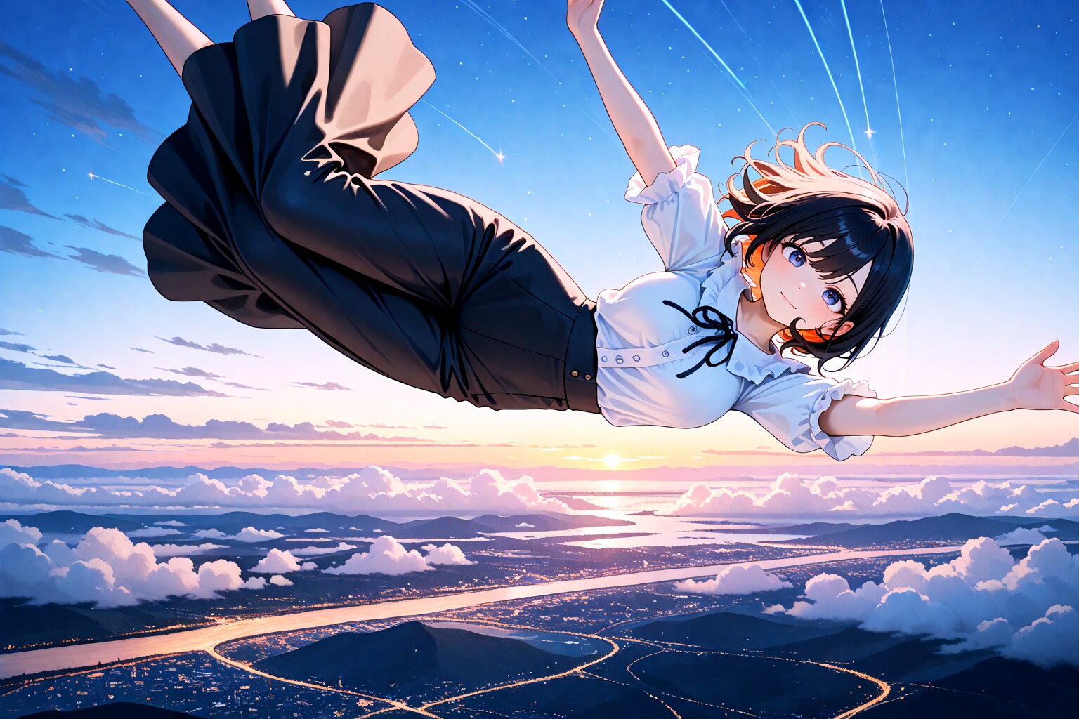 大空を舞う
